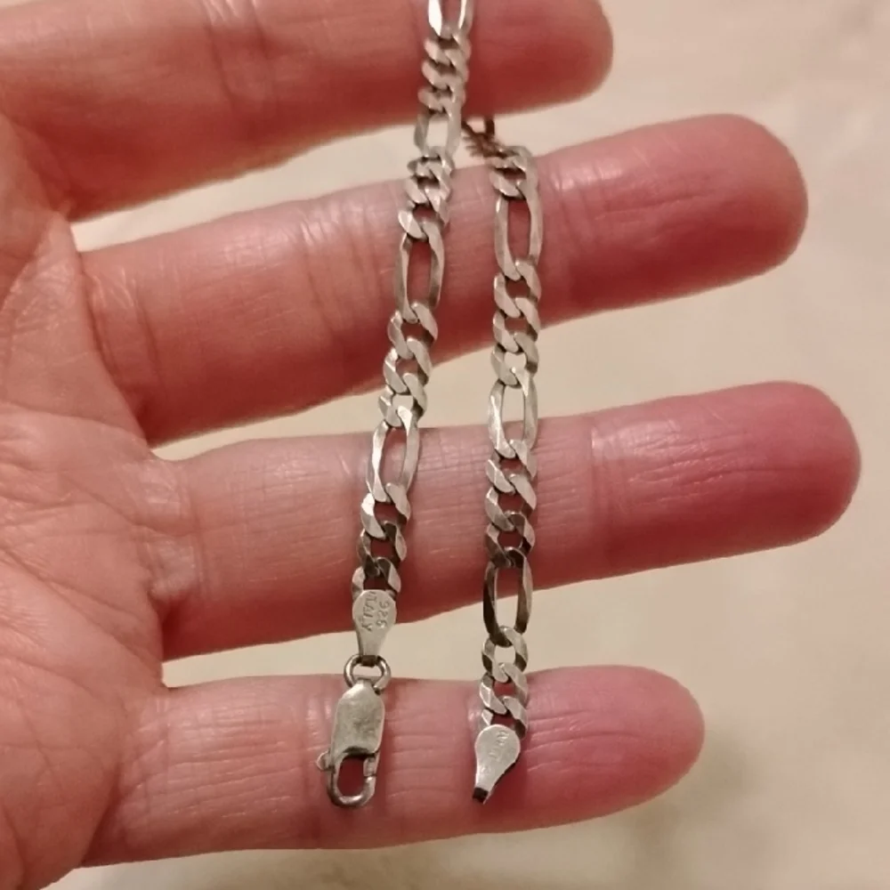 Italian Sterling Silver Chain Bracelet 8 Inches